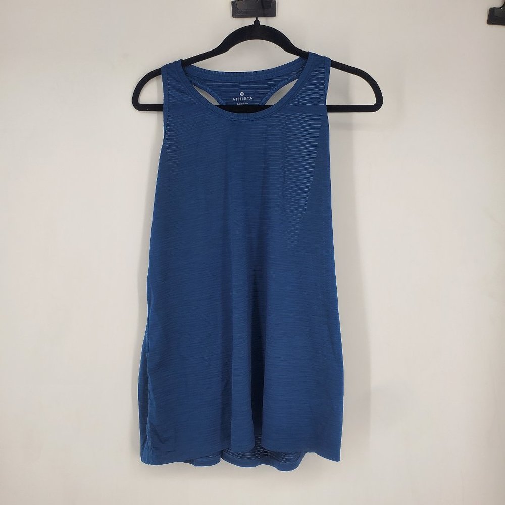 Athleta Tank Top Size XL Blue RN#54023